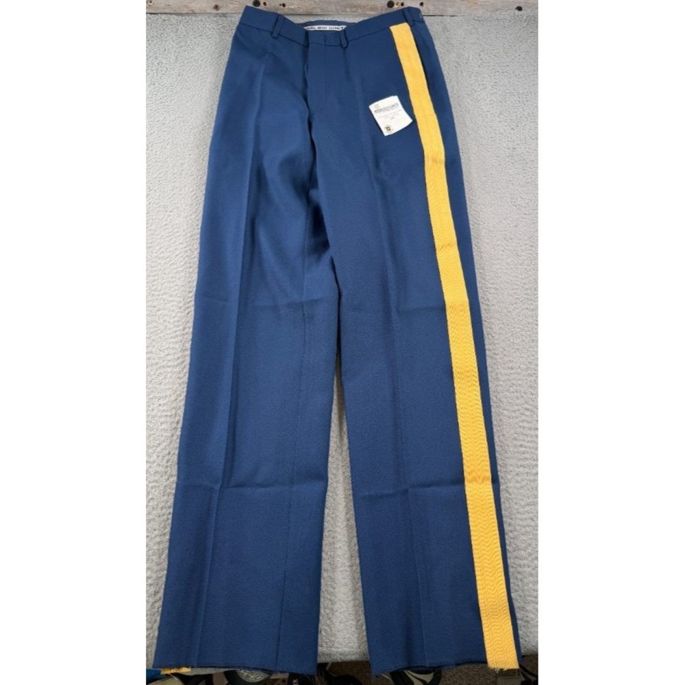 Marlow White Army Officer Pants 32R Yellow Stripe Army Service Cavalry Uniform